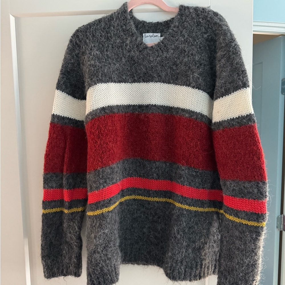 Saralam alpaca blend striped oversized sweater size medium